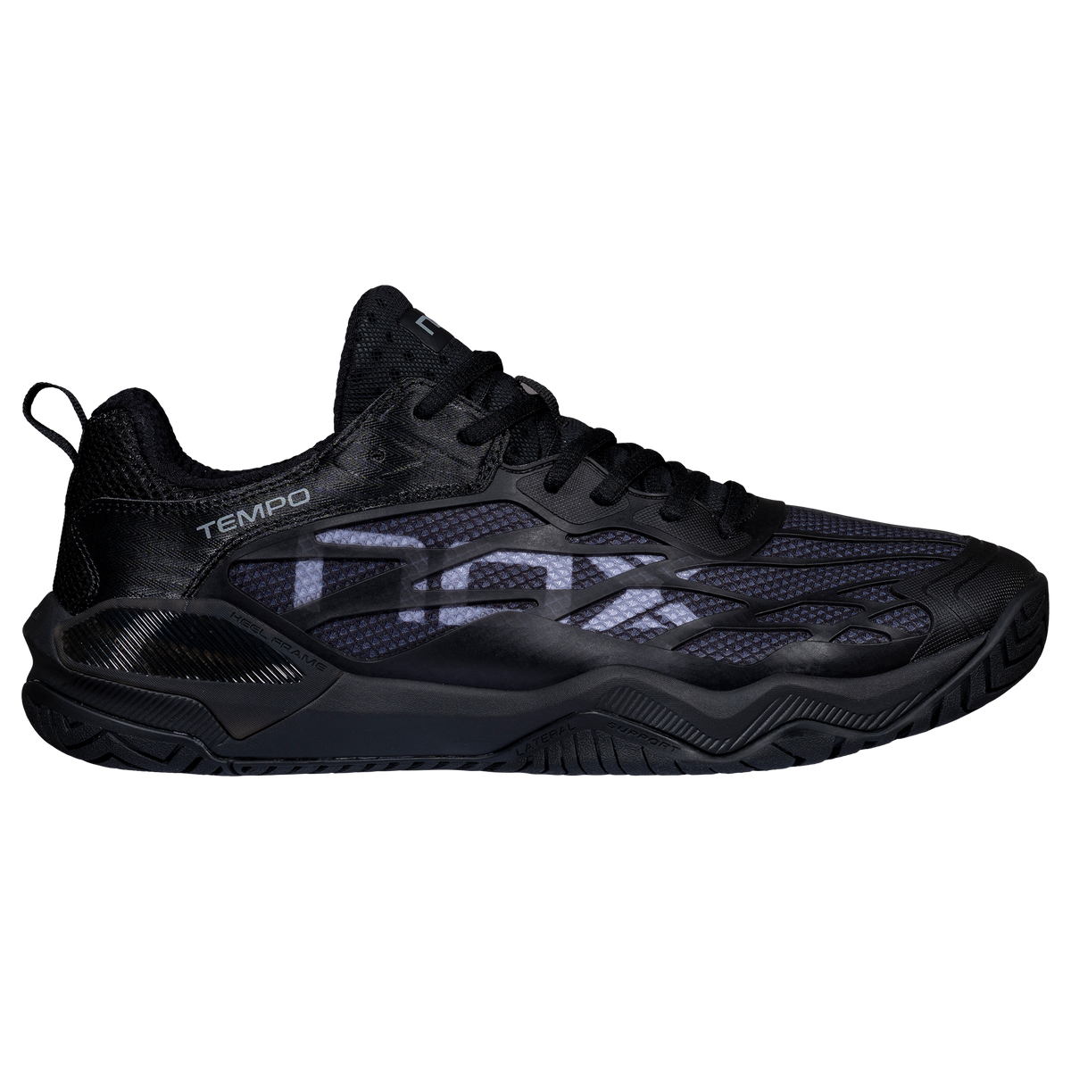 NOX LUX TEMPO 2 Pickleball Shoes, Black - Side View