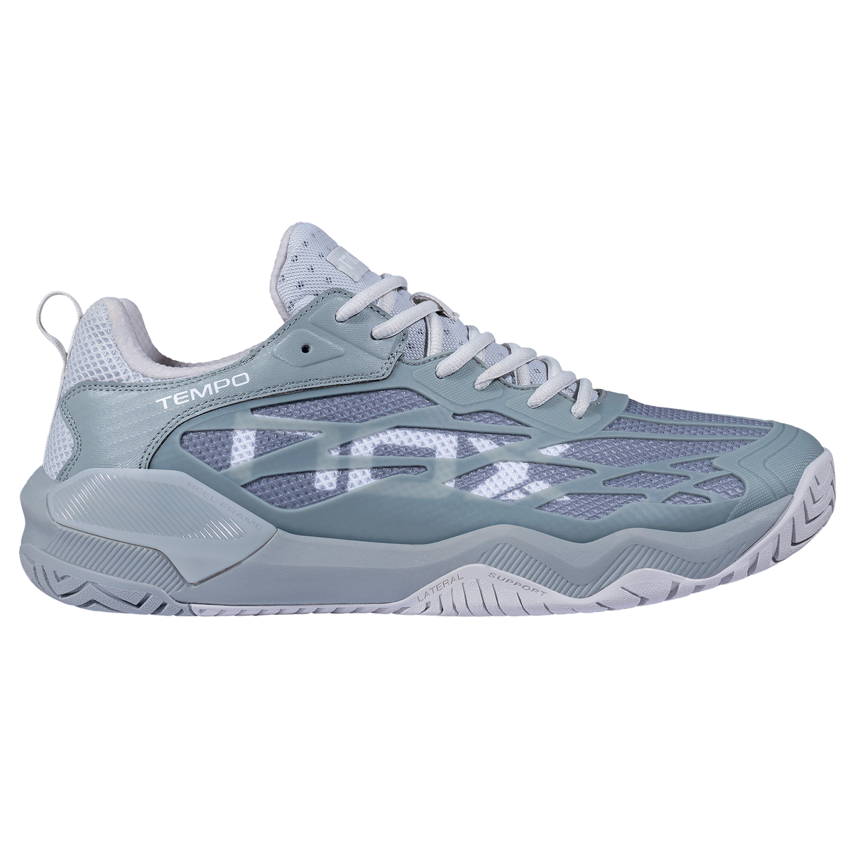 NOX LUX TEMPO 2 Pickleball Shoes, Gray - Side View