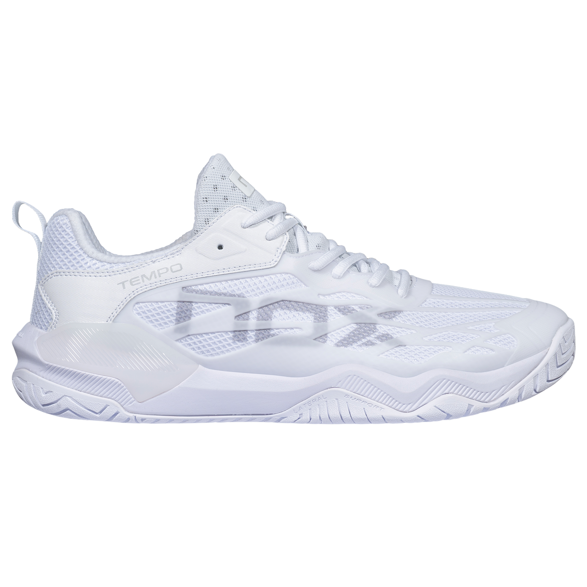 NOX LUX TEMPO 2 Pickleball Shoes, White - Side View