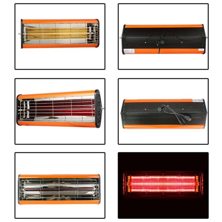 220V 1050W Heat Light Infrared Dryer Spray Paint Heating Curing Lamp Baking Booth Heater, US Plug, 1050W, US - View 3