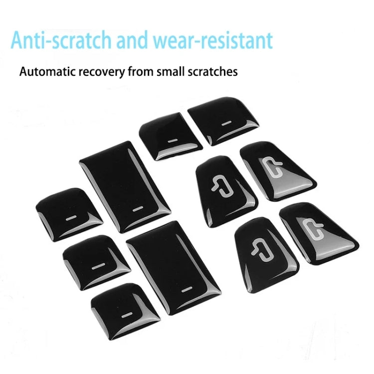 For Tesla Model 3 / Y 11pcs / Set Car Window Lift Button PU Adhesive Decorative Sticker, Window Lift Button - View 2