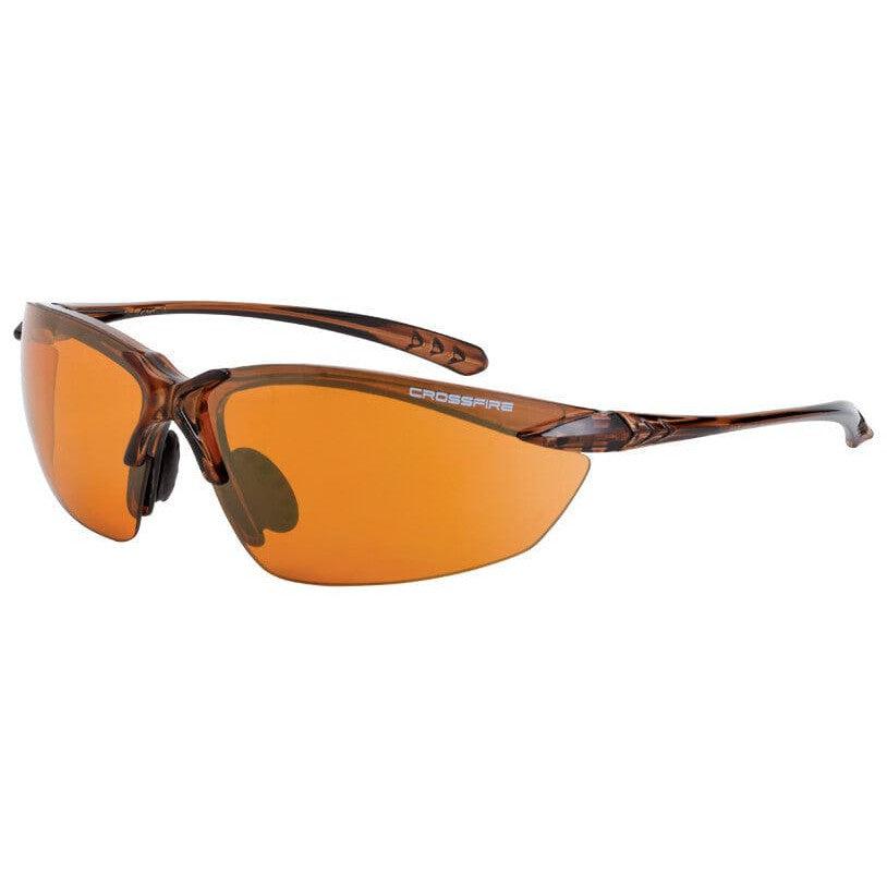 Crossfire Sniper Safety Glasses Brown with HD Copper Lenses