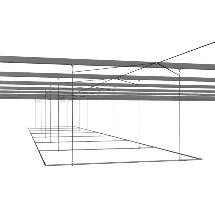 Cimarron 55x12 Suspended Frame - Front View