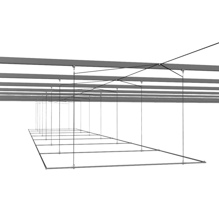 Cimarron 70x14 Suspended Frame - Front View