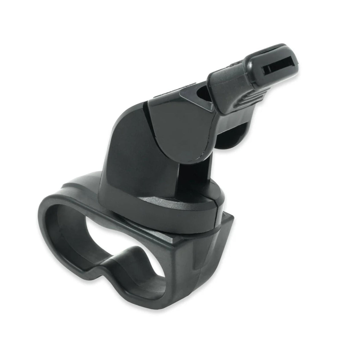 Magnetic finger grip holder with adjustable clip design for securely attaching and holding small accessories during use.
