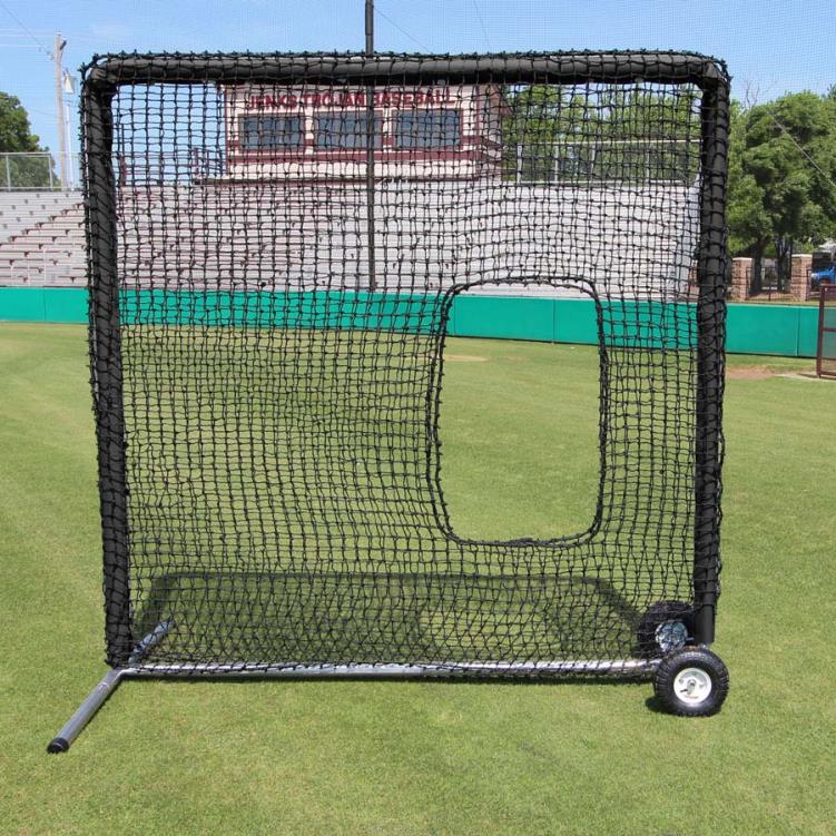 Cimarron 7x7 #42 Premier Softball Net and Frame with Wheels and Padding - Alternate View 1
