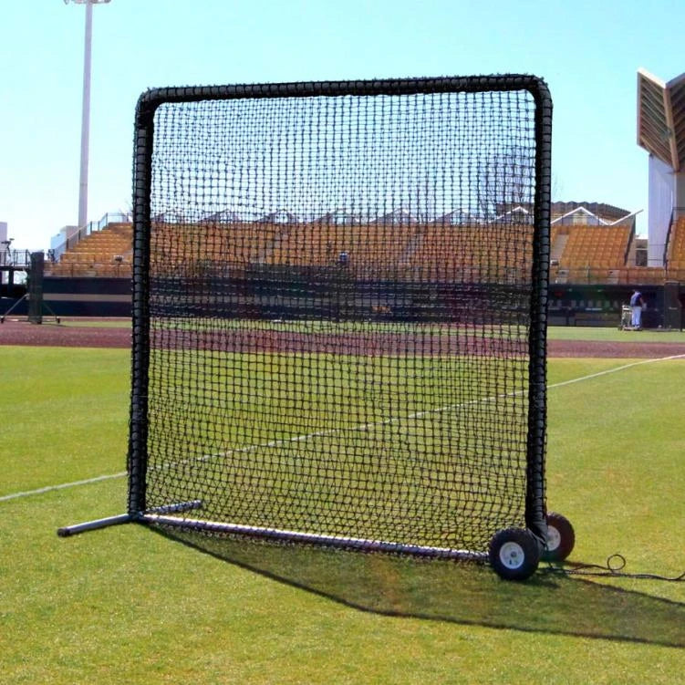 Cimarron 8x8 #42 Premier Fielder Net and Frame with Wheels and Padding - Front View