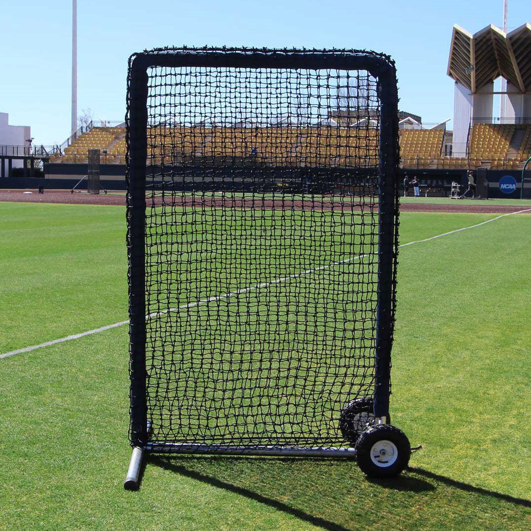 Cimarron 4x6 #42 Premier Safety Net and Frame with Wheels and Padding - Front View