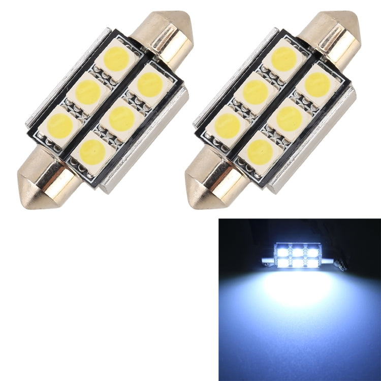10 PCS 39mm DC12V / 2W / 7000K / 80LM 6LEDs SMD-5050 Car Reading Lamp, 39mm, 6LEDs SMD-5050