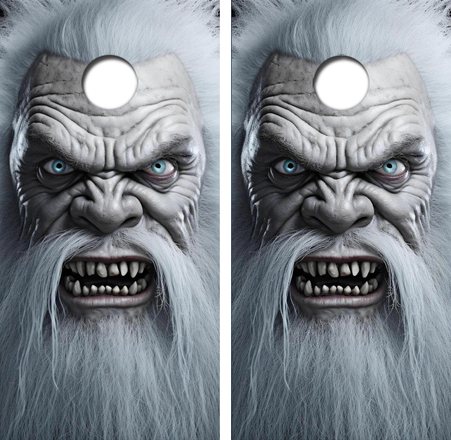 Abominable Snowman Cornhole Design - View 2