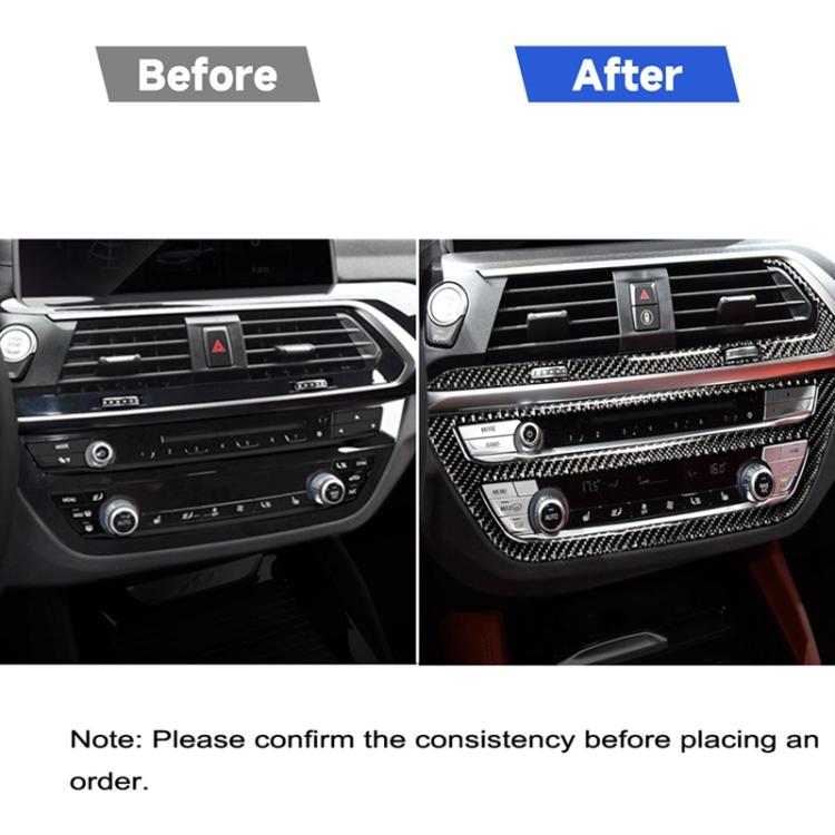 Car Carbon Fiber Air Conditioner CD Control Panel M Performance Decorative Sticker for BMW G01 X3 2018-2020 / - View 6