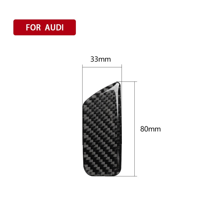 Car Carbon Fiber Passenger Seat Hand Box Switch Decorative Sticker for Audi A3 / 8V 2014-2019, Right Drive - View 6