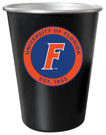 Florida Gators 8 oz Tin Cup Black Matte Coating Officially Licensed