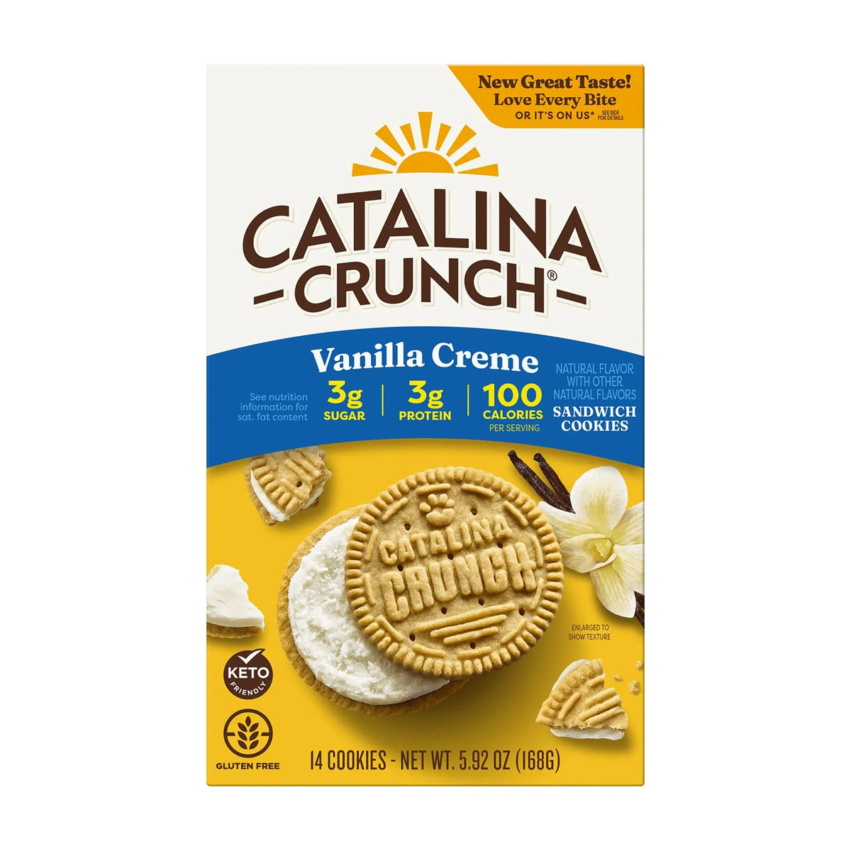 Catalina Crunch Vanilla Creme Sandwich Cookies, 5.9 oz (Case of 6)