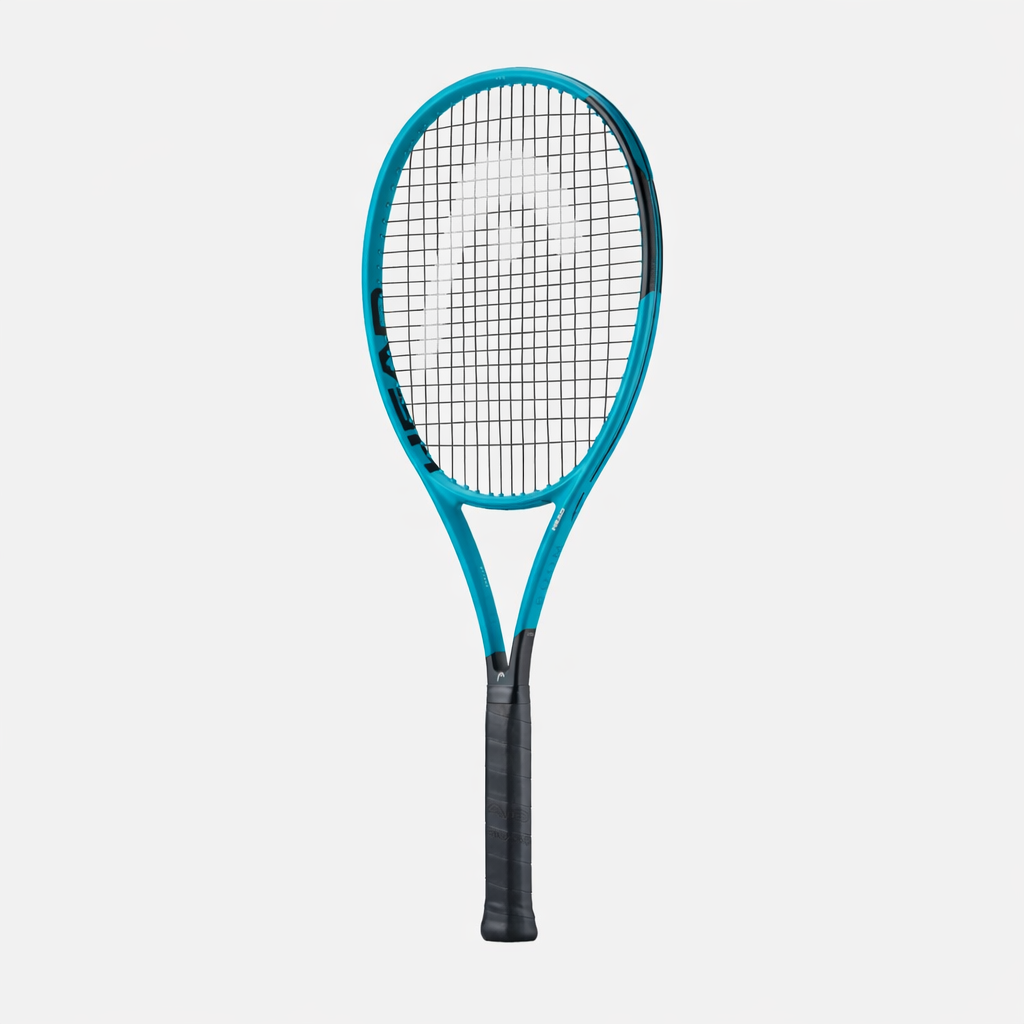 HEAD Boom PRO tennis racquet with teal and black frame and black grip on a white background.