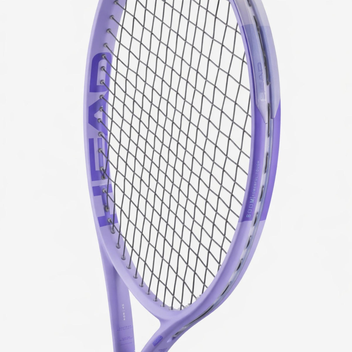 HEAD Boom Jr. 25 Alternate Junior Tennis Racquet in light lavender and purple on a white background.