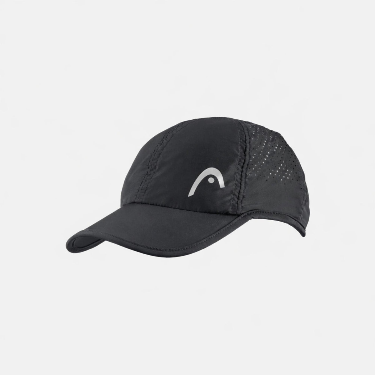 Black HEAD Pro Player tennis cap with curved brim and breathable mesh side panels.