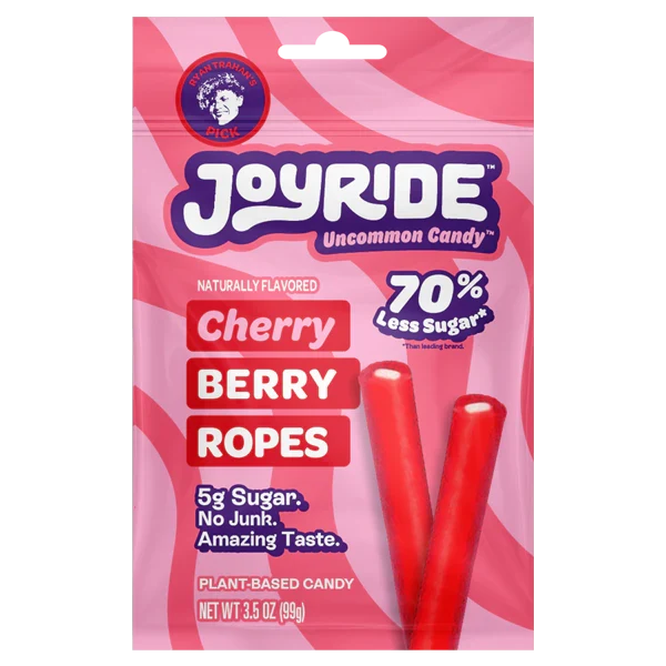 Joy Ride Cherry Berry Candy Ropes, 3.5 oz (Case of 10)