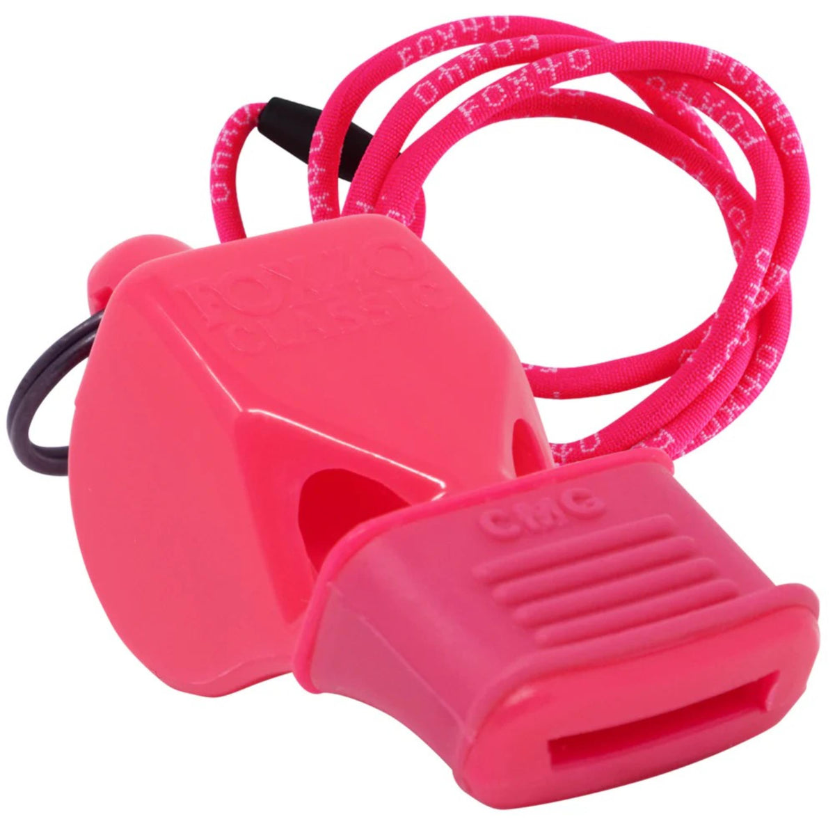 Safety whistle with attached breakaway lanyard, designed for loud, clear signaling during sports, training, or emergency use.