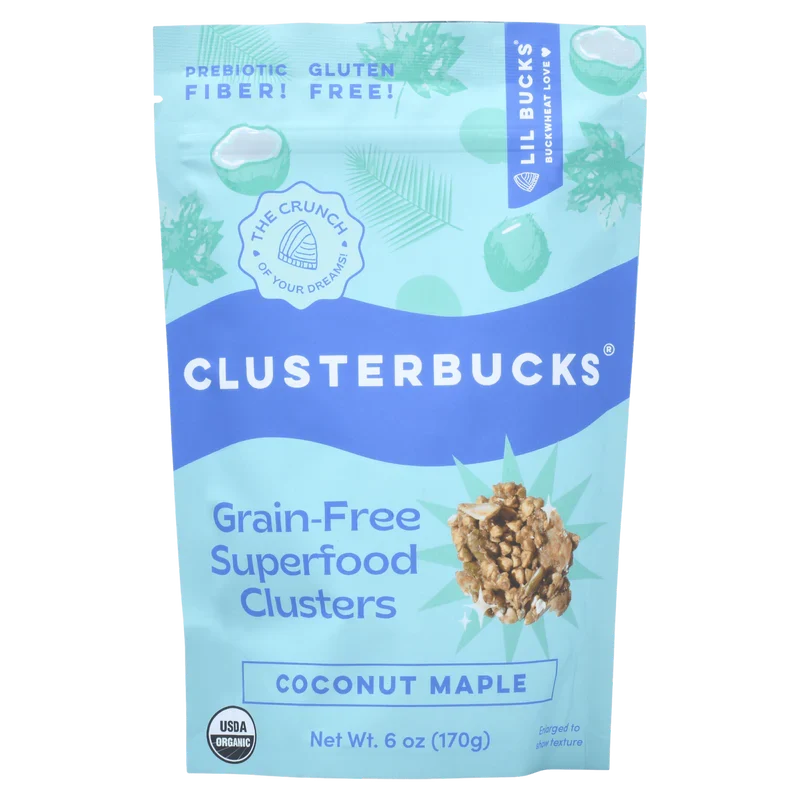 Lil Bucks Organic Coconut Maple Clusterbucks, 6 oz (Case of 6)