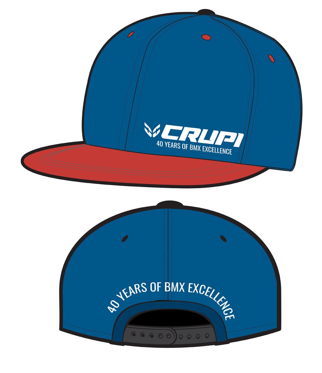 Crupi Slick Snapback Cap Blue/Red