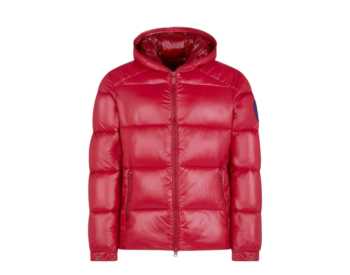 Save The Duck Luck Quilted Hooded Puffer Men's Jacket — Tango Red