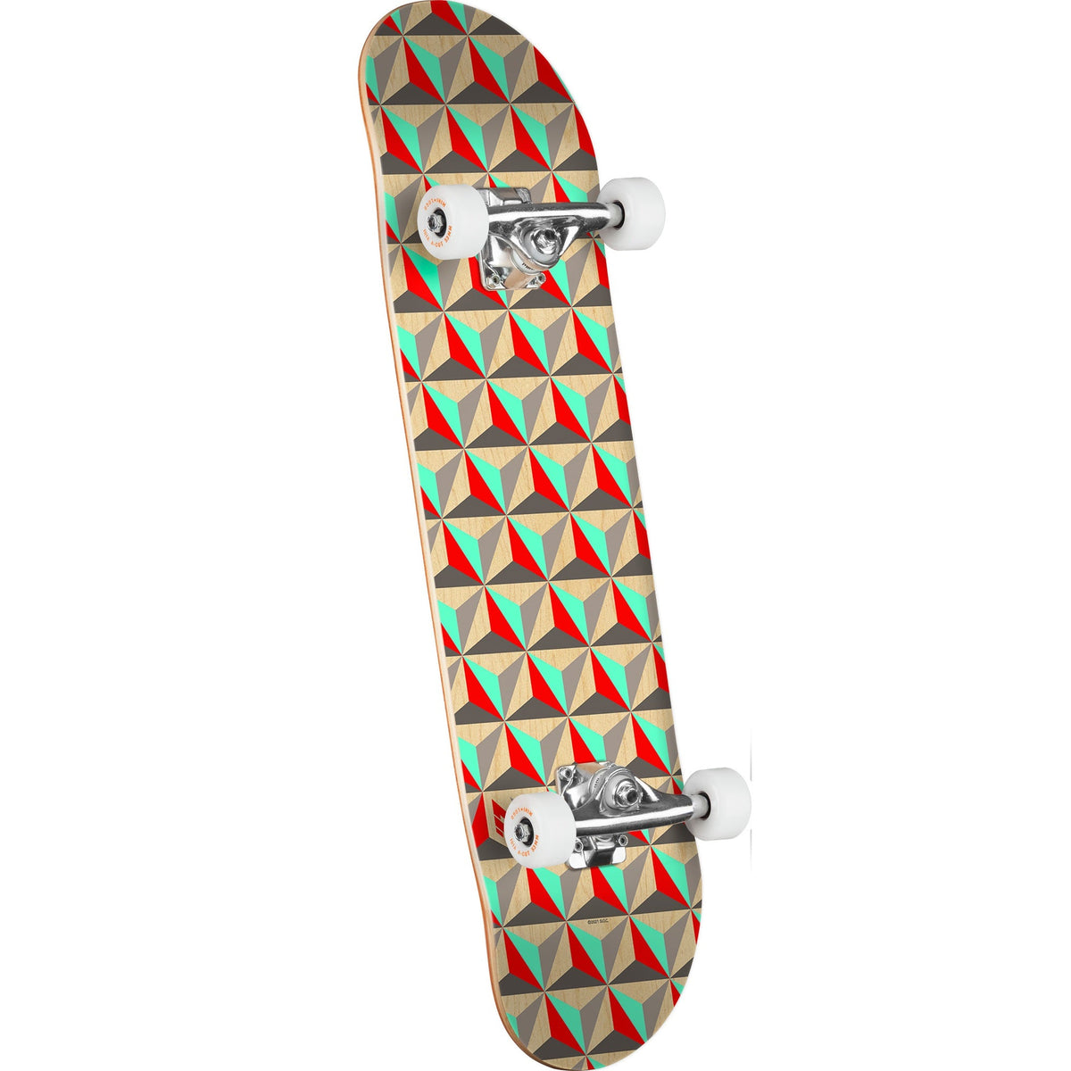 Mini Logo Birch Skateboard Assembly Pattern Tri - 7.5″