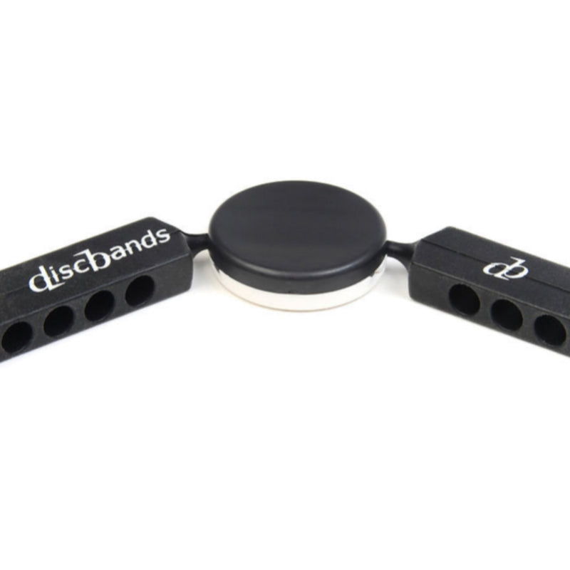 Black disc band with 'discbands' branding on a white background