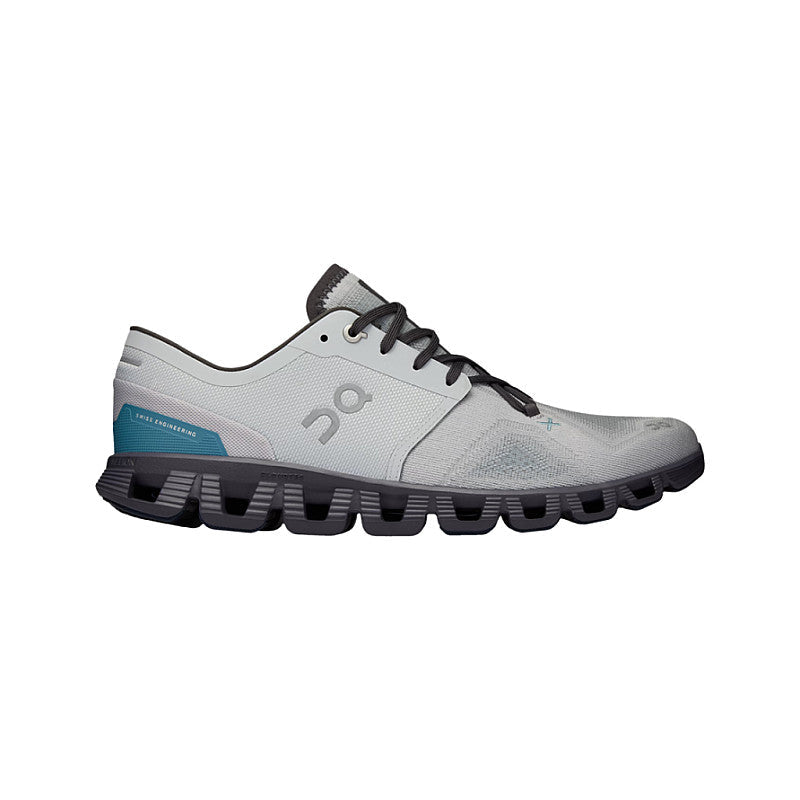 On Cloud X 3 Men's Training Shoes — Glacier/Iron Mesh Low-Top