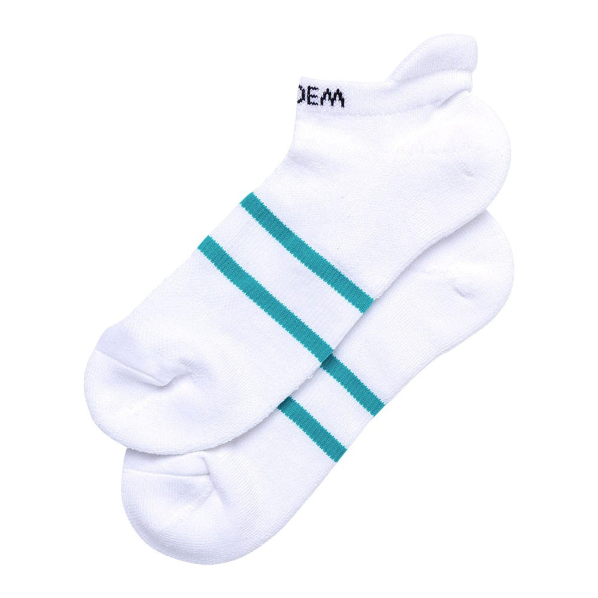 Diadem performance ankle sock featuring a low-cut design with cushioned fabric, ribbed support, and logo detail, shown in a side view.