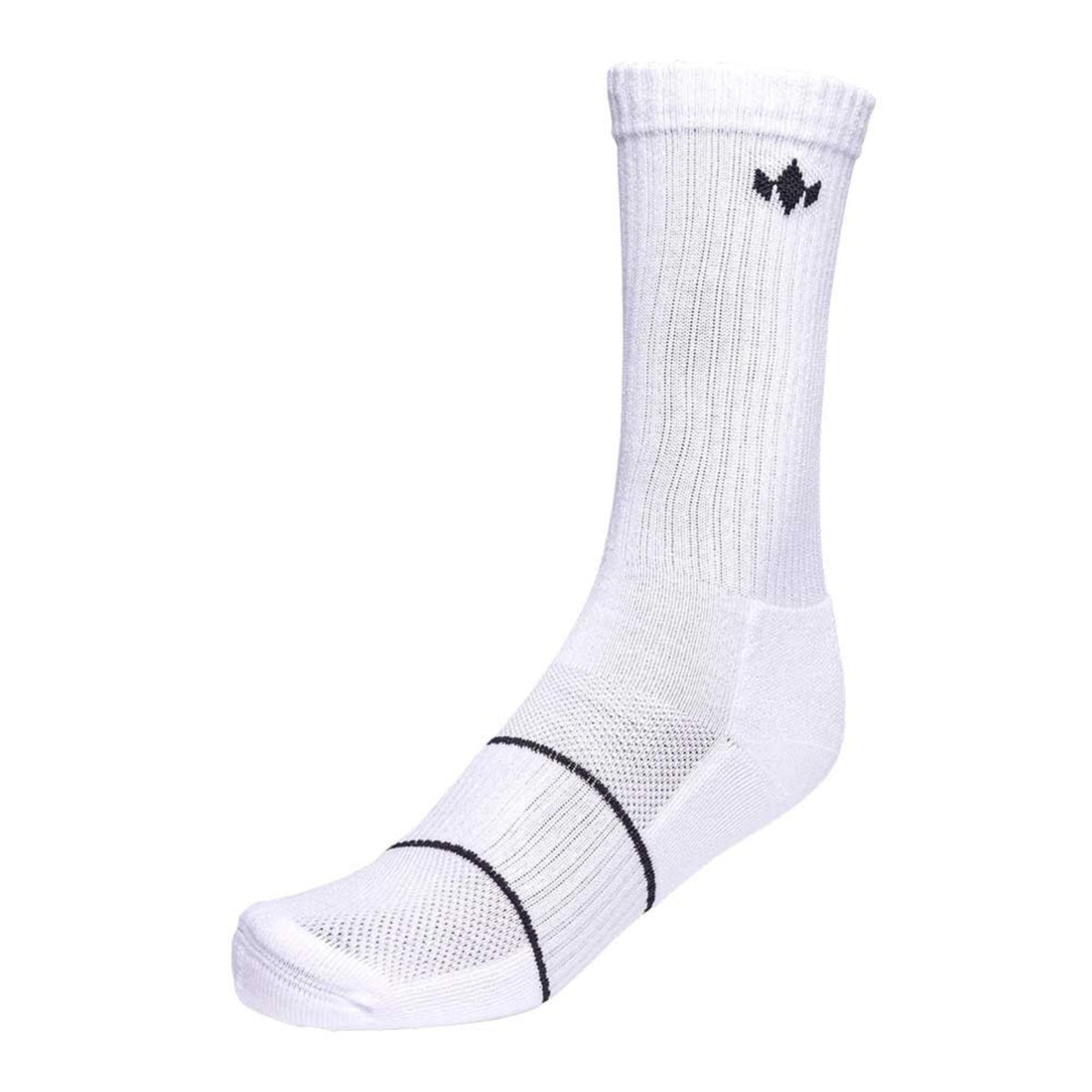 Diadem performance crew socks featuring a mid-calf length design with cushioned fabric, ribbed support, and logo detail, shown as a pair.