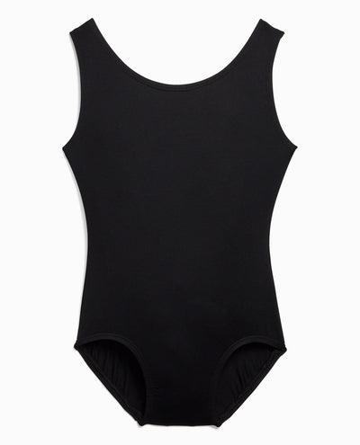 Dux Girls Black Nylon Tank Leotard