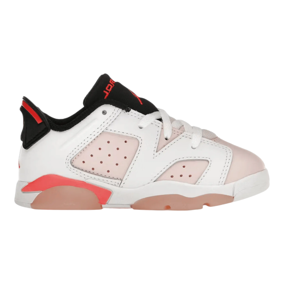 Air Jordan 6 Retro Low Toddlers' (TD) Sneakers — White/Atmosphere/Infrared 23
