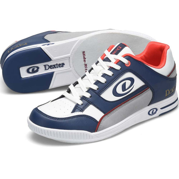Dexter Mens Royal Navy White Grey Bowling Shoes