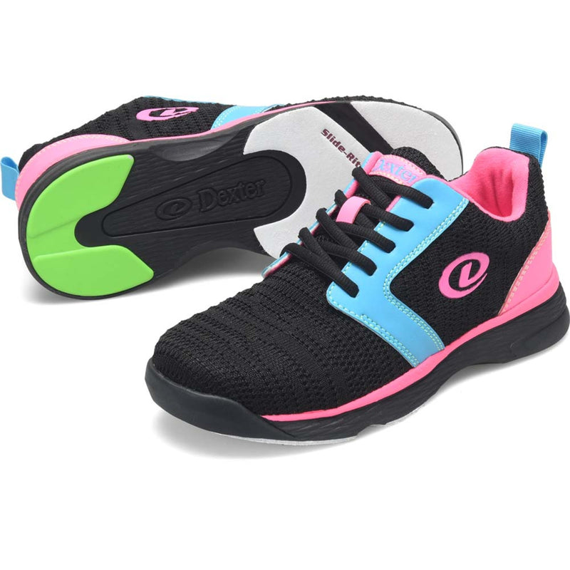 Dexter Raquel LX Black Blue Pink Youth Bowling Shoes