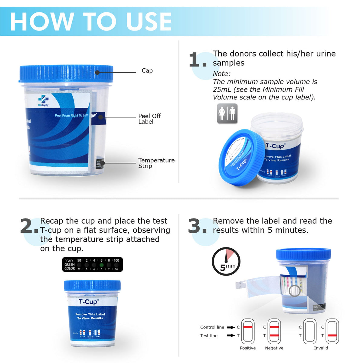 Mintegrity 5 Pack 14-Panel Instant at Home Urine Drug Test Kits, Multi-Panel Urine Screening Testing Kit with - View 3