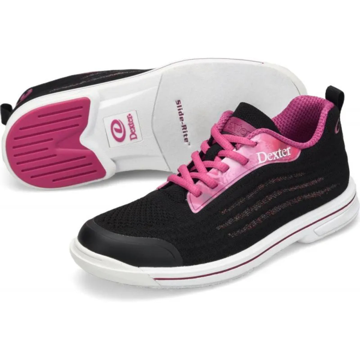 Dexter Women’s DexLite Knit Black Pink Bowling Shoes