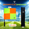 Soccer Referee Flag Pro Set Assistant Linesman Yellow Orange Checkered Flags