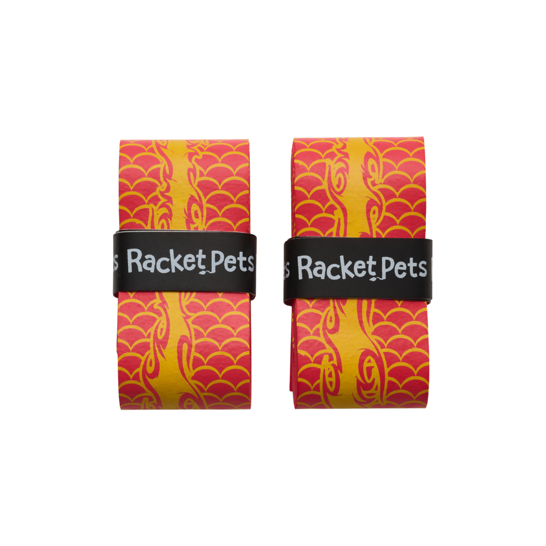 Racket Pets Tennis Overgrip 2 Pack, Animal Print in Dragon - Front View