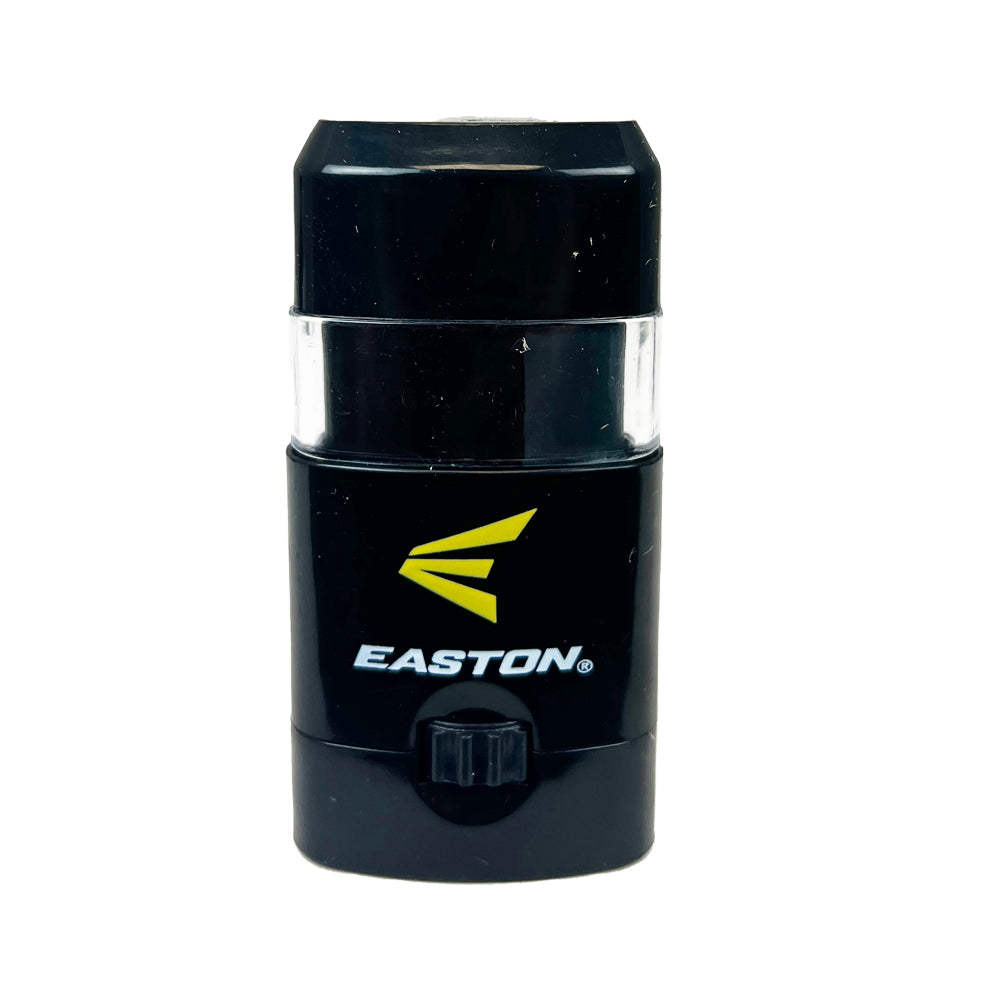 Easton tri-color eye black stick with rotating applicator for reducing glare and improving on-field visibility for baseball and softball players.