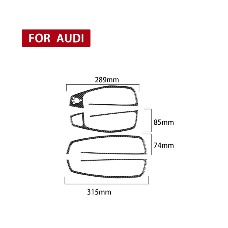 Car Carbon Fiber Glass Lifter Short Style Decorative Sticker for Audi A6 S6 C7 A7 S7 4G8 2012-2018, Glass - View 2
