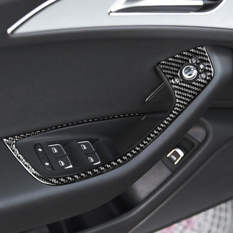 Car Carbon Fiber Glass Lifter Short Style Decorative Sticker for Audi A6 S6 C7 A7 S7 4G8 2012-2018, Glass - View 5