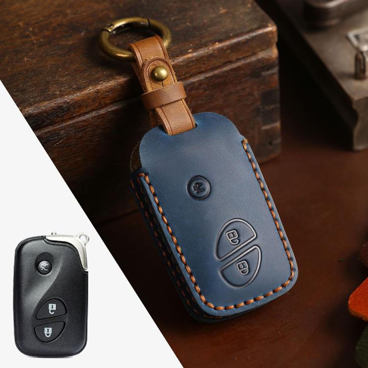For Lexus RX270 / ES240 / LX570 Hallmo Crazy Horse Cowhide Car Key Protection Cover, For Lexus RX270 3-button - View 3