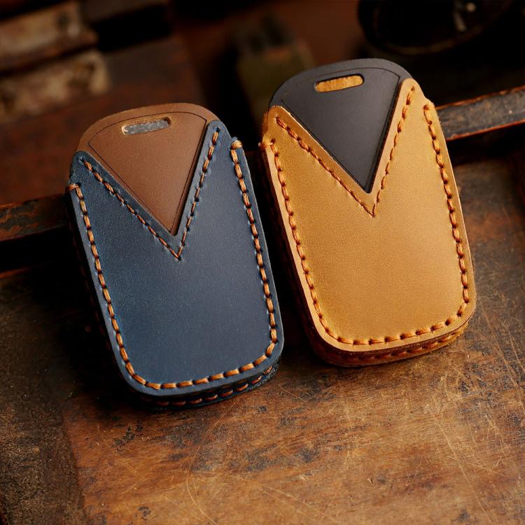 For Lexus RX270 / ES240 / LX570 Hallmo Crazy Horse Cowhide Car Key Protection Cover, For Lexus RX270 3-button - View 8