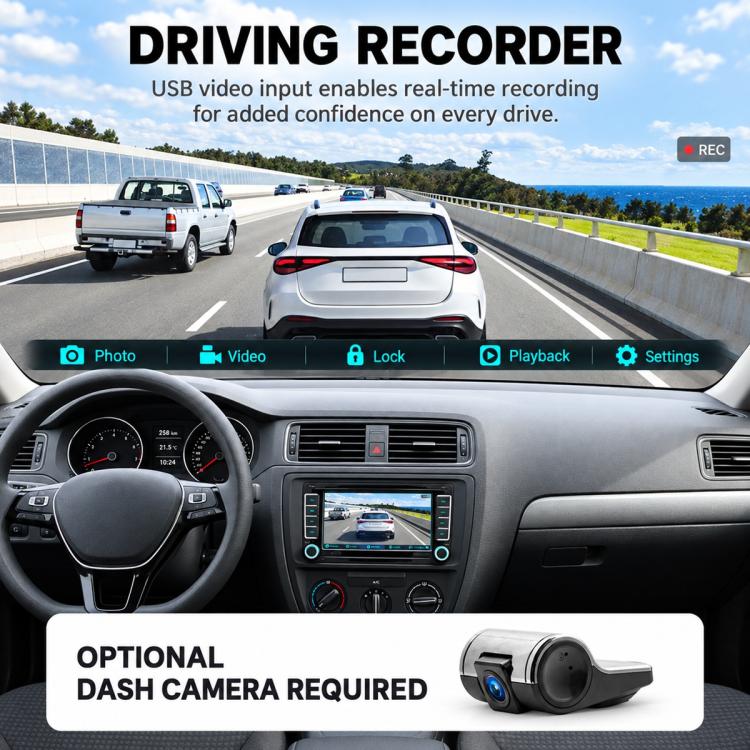 Car MP5 Player Phone Connectivity Bluetooth Reversing Camera for Volkswagen, F9074W 7 inch - View 9