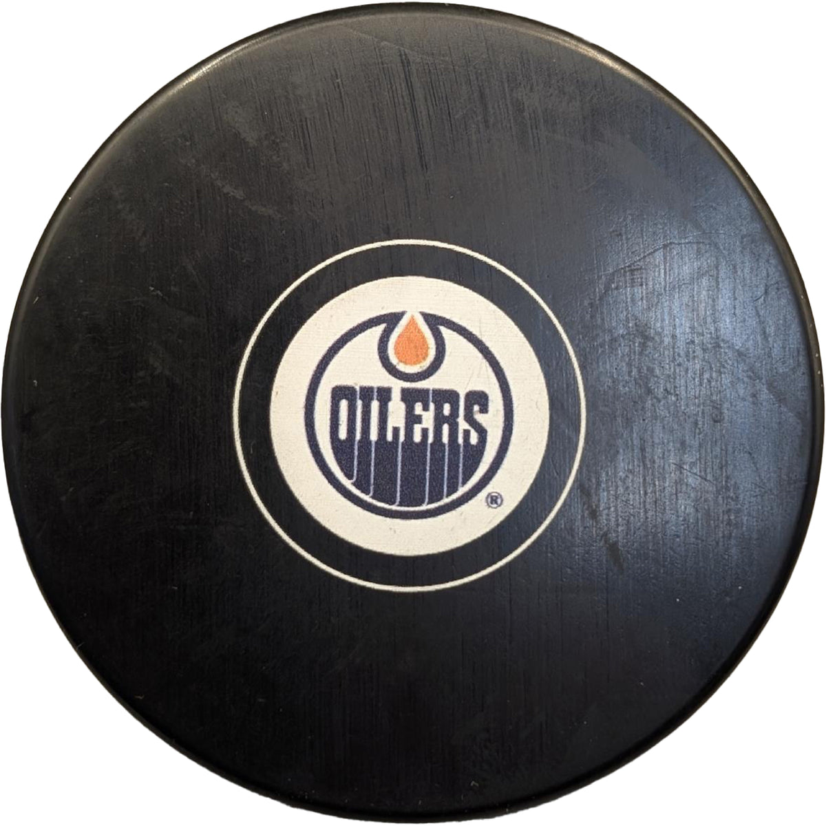 Edmonton Oilers Souvenir Hockey Puck NHL Officially Licensed InGlasCo