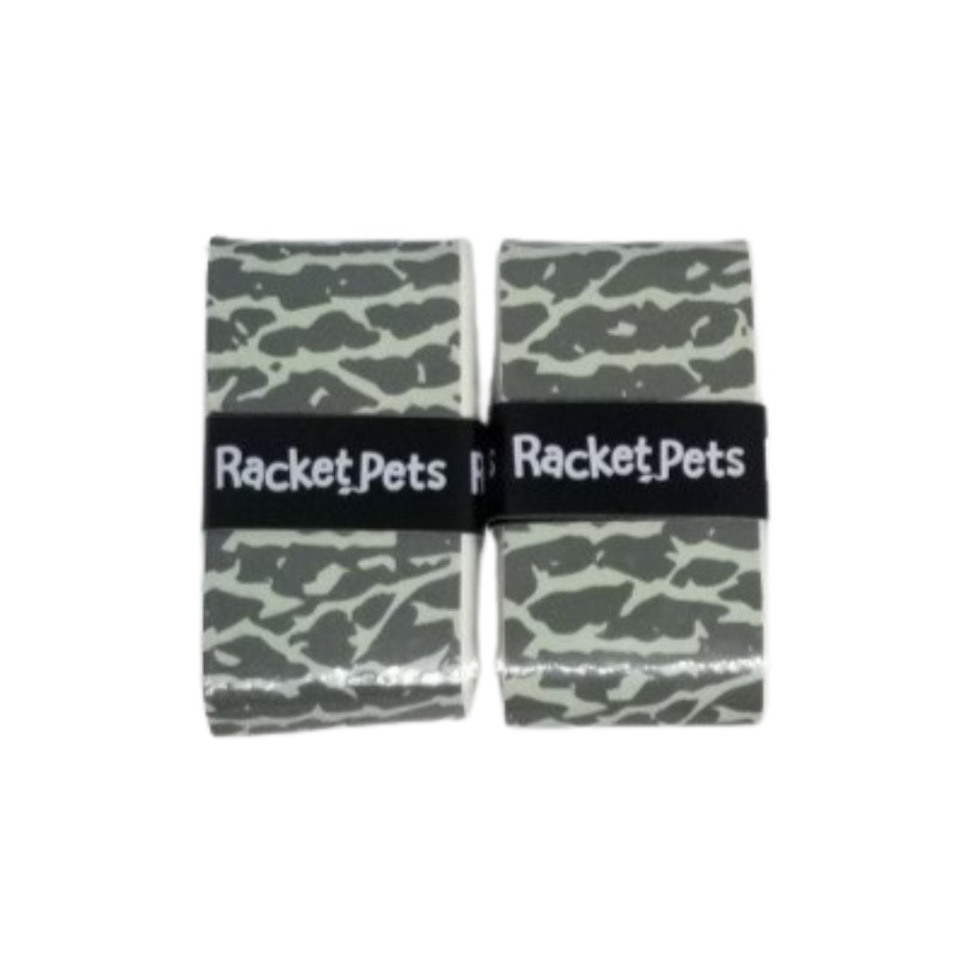 Racket Pets Tennis Overgrip 2 Pack, Animal Print in Elephant - Front View