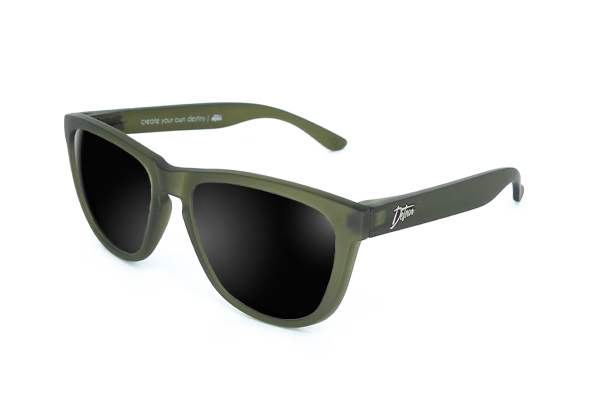 Frosted Forest Green - Jet Black Lens Polarized - Essentials