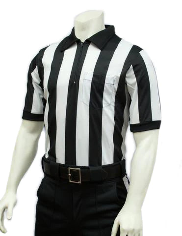 Smitty | FBS-117 | 2" Stripe Performance Mesh Football Officials Short Sleeve Shirt