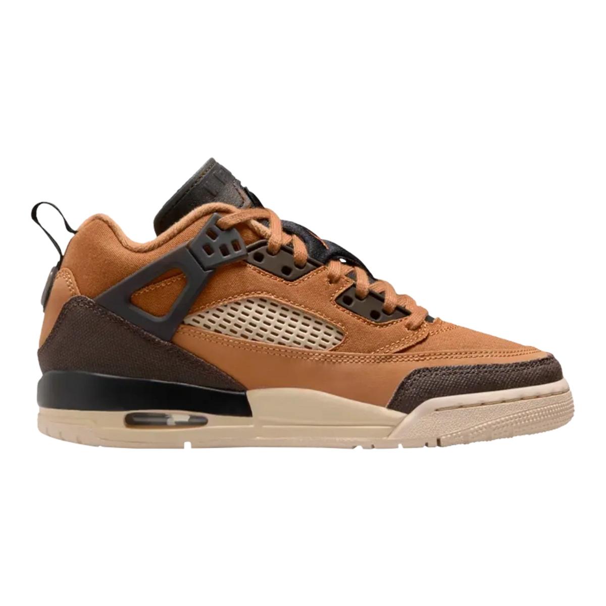 Air Jordan Spizike Low Big Kids' (GS) Sneakers — Flax/Baroque Brown Leather Low-Top